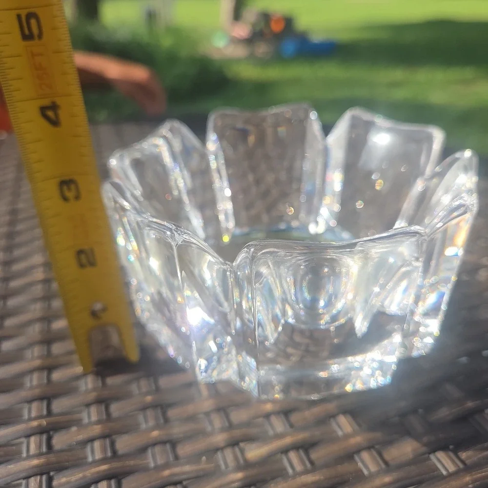 ORREFORS SWEDEN CORONA CRYSTAL GLASS BOWL LARS HELLSTEN SIGNED  6